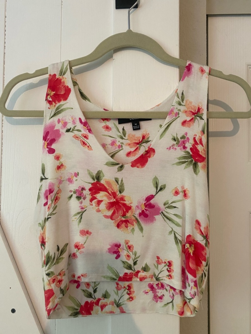 Lulus floral crop tank